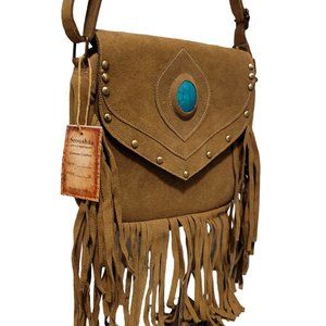 Brand New Genuine cowhide leather crossbody purse